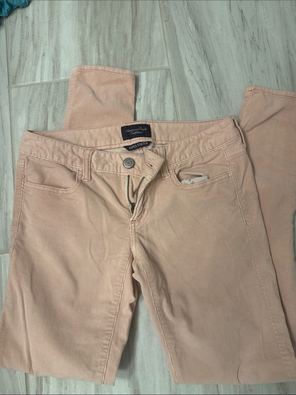 American Eagle Outfitters Super Stretch Corduroy Pants - Light Pink